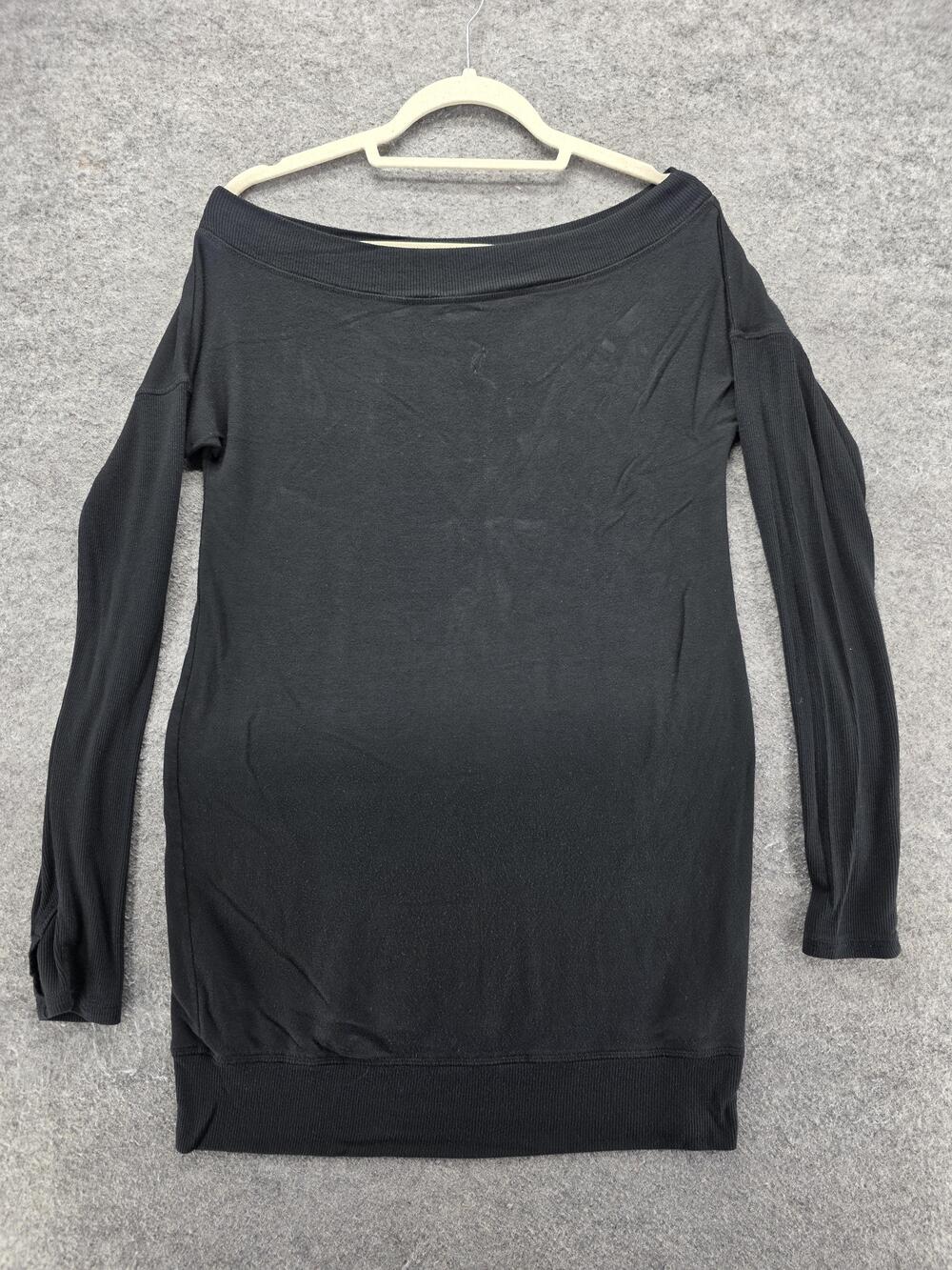 Athleta Dress Womens XS Black Sweater Short Boat Neck Pullover Stretch
